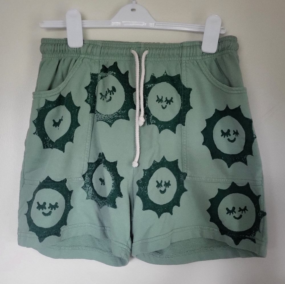Big Bud Press sweat shorts with Sun baby